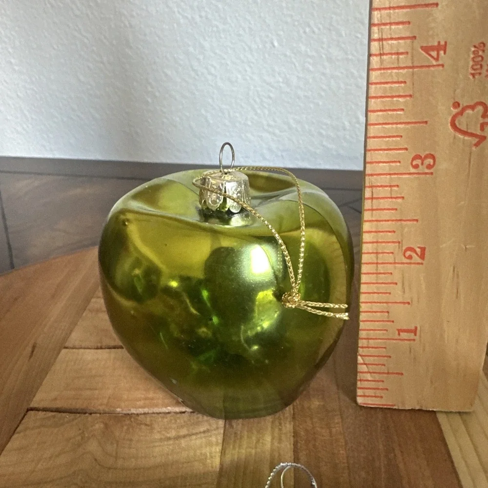 The Beatles 3 Ornaments 3-4 Inch Double Decker Bus Green Apple Yellow Submarine